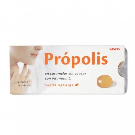 SAWES PROPOLIS NARANJA CARAMELOS SIN AZUCAR BLIS